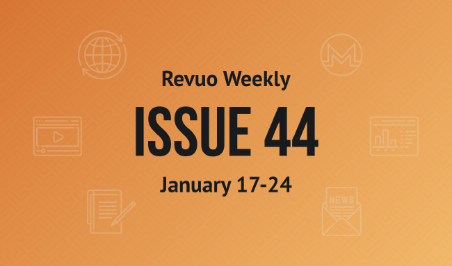 Revuo Monero Weekly # cover