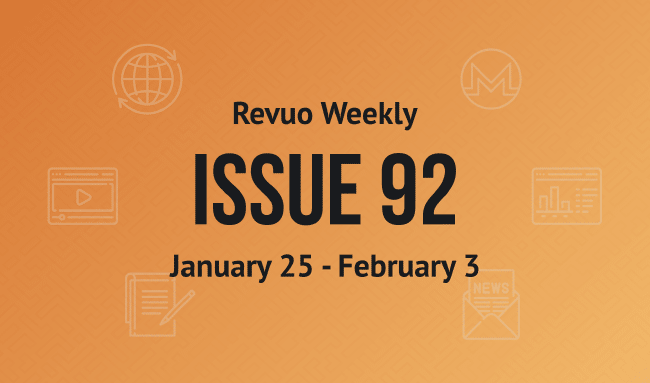 Revuo Monero Weekly # cover